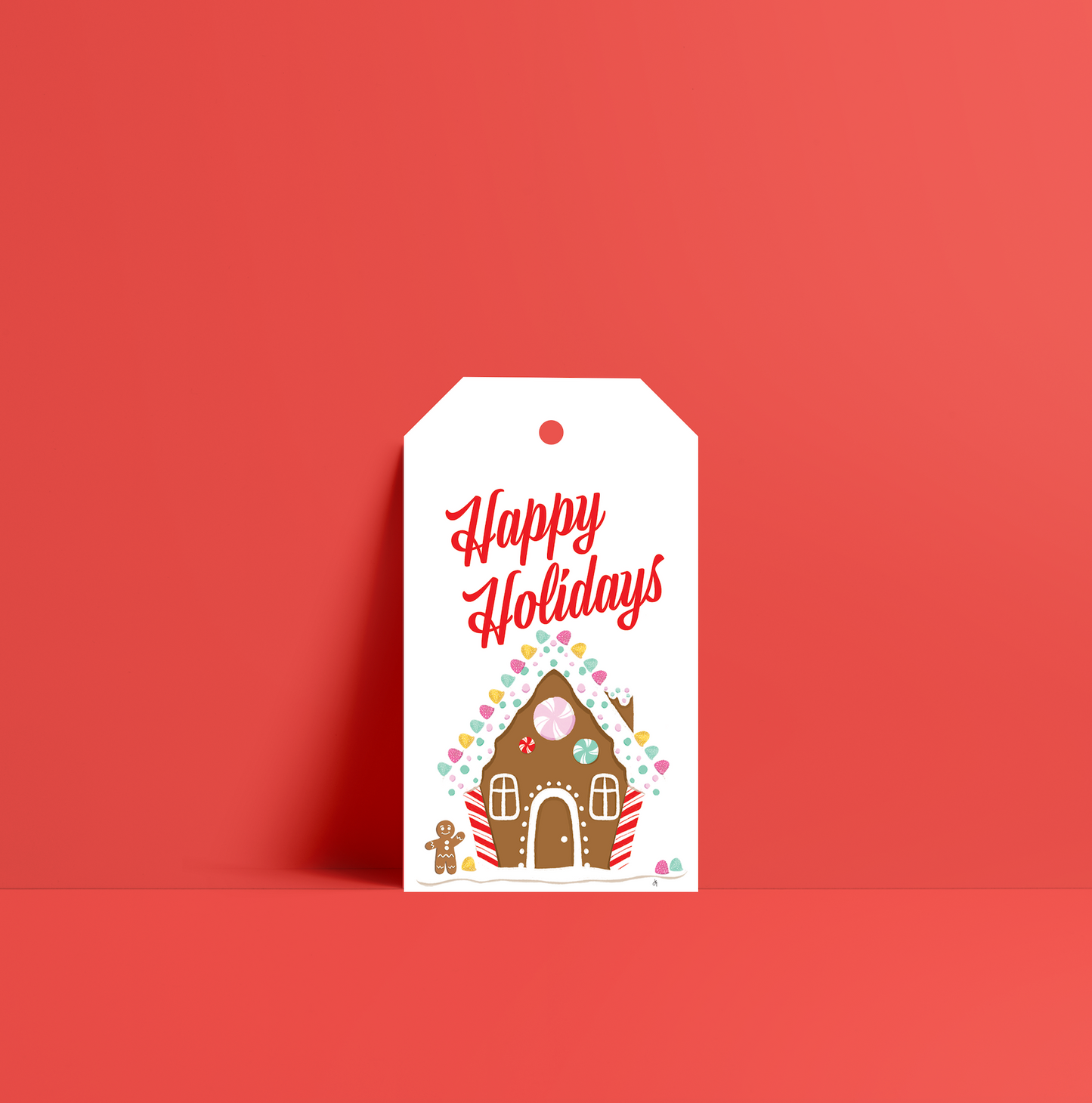 Happy Holidays! Gingerbread House gift tags