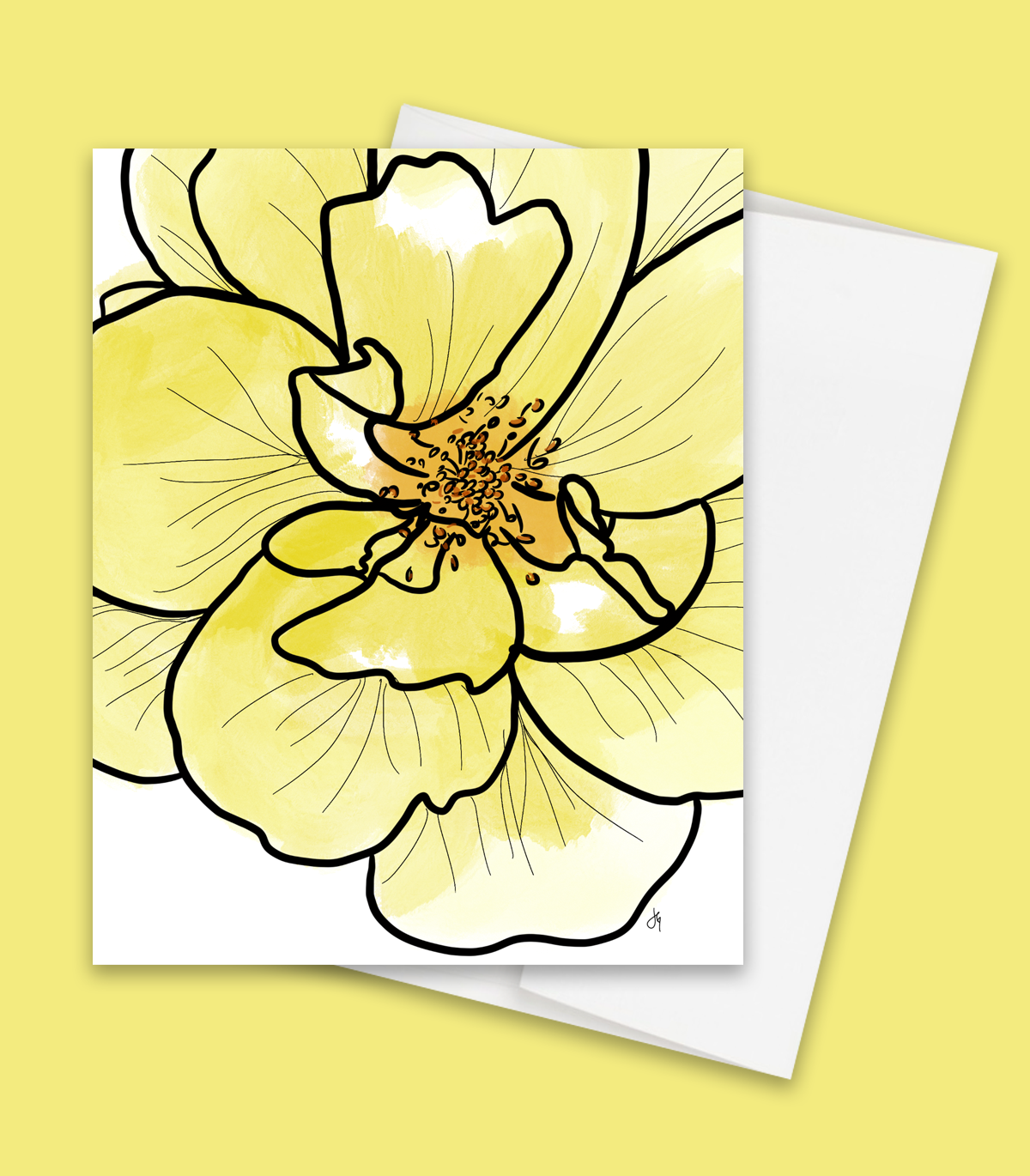 Yellow Rose -Card Pack