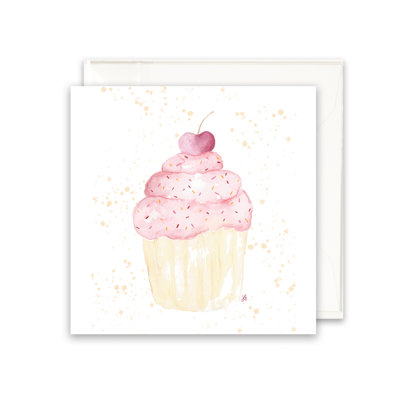 Cupcake Sprinkles Enclosure Card - 2.75" x 2.75" Card