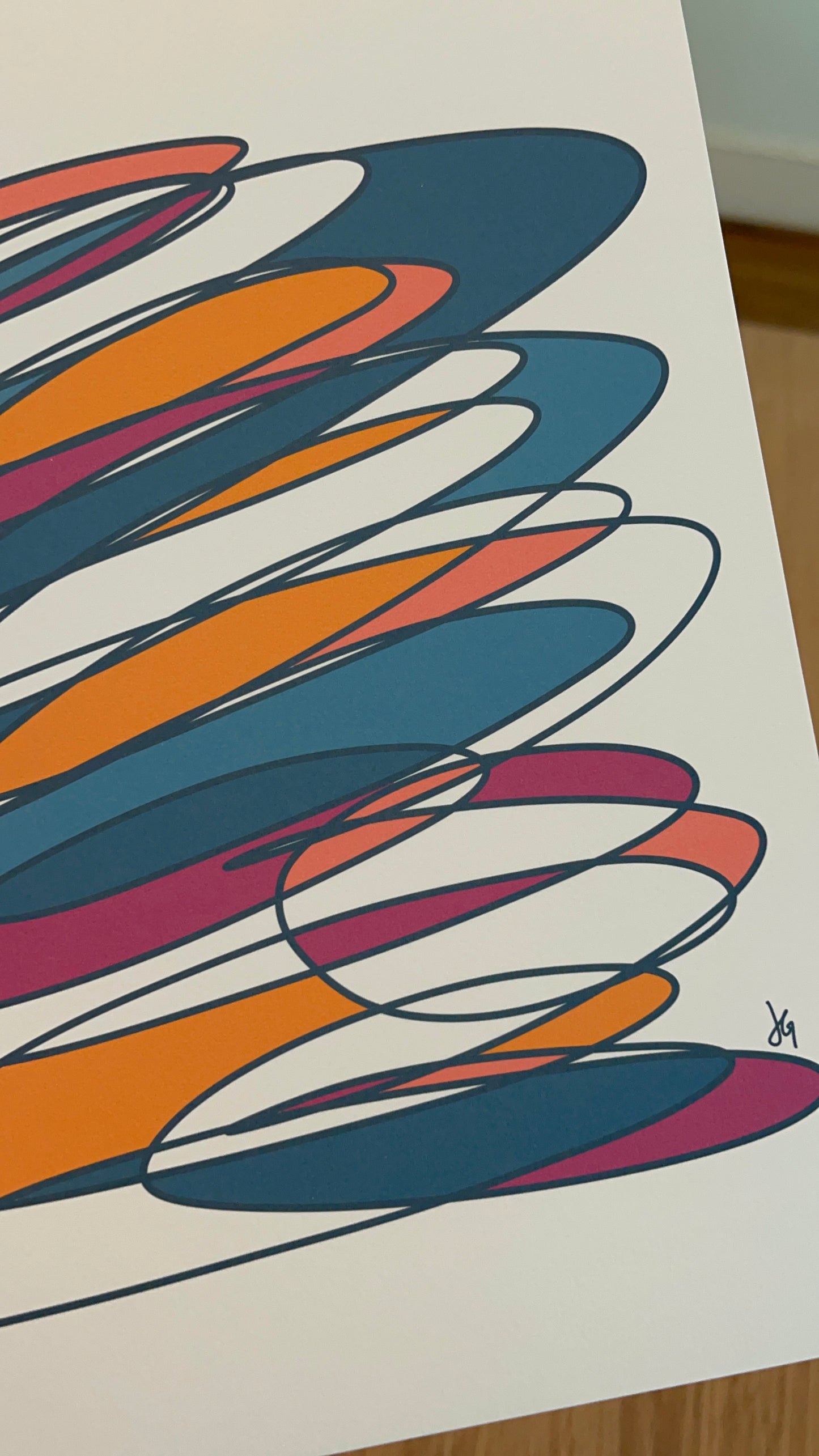 8"x10" Modern Swirls Print