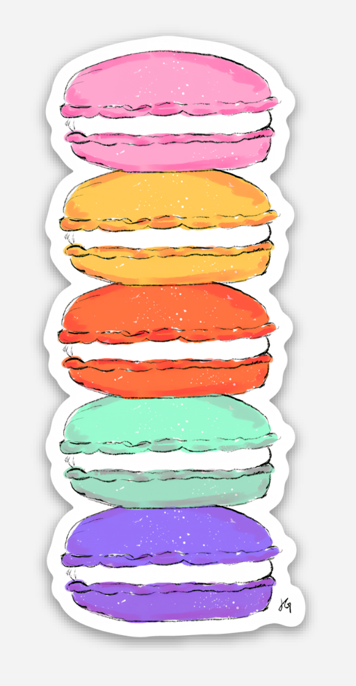 Macaron Stacked Sticker – Jen Gerena Design