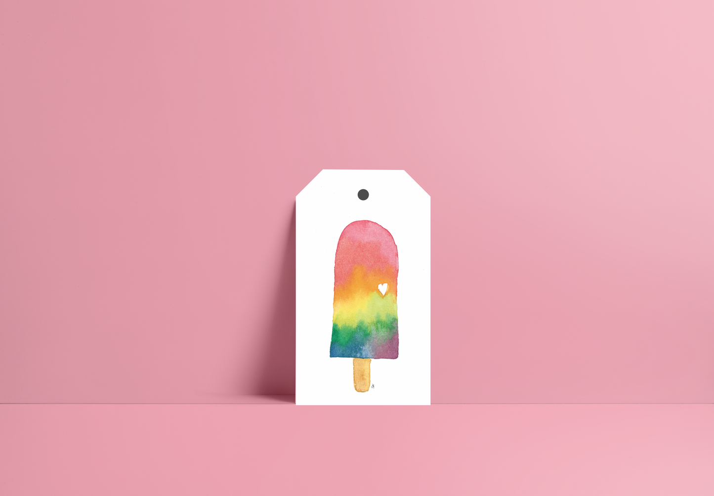 Rainbow Ice Pop Gift Tag
