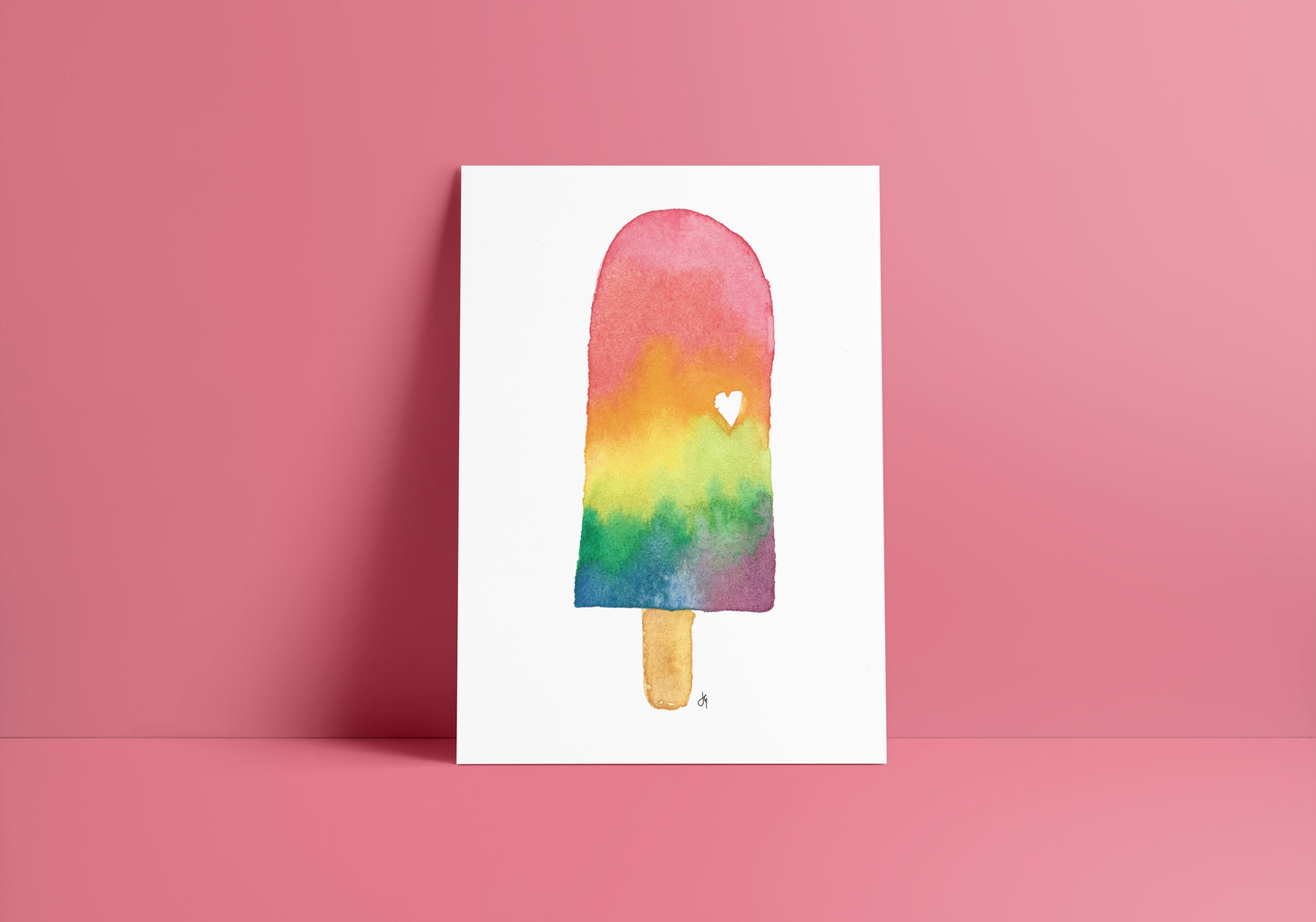 Rainbow Love Popsicle- Card Pack