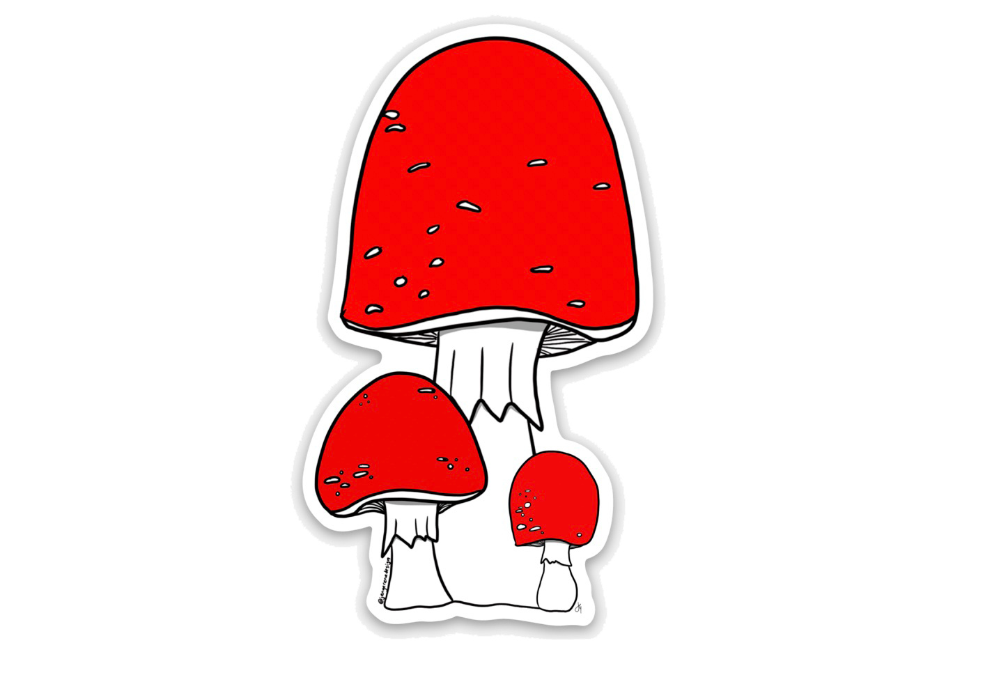 red mushroom sticker