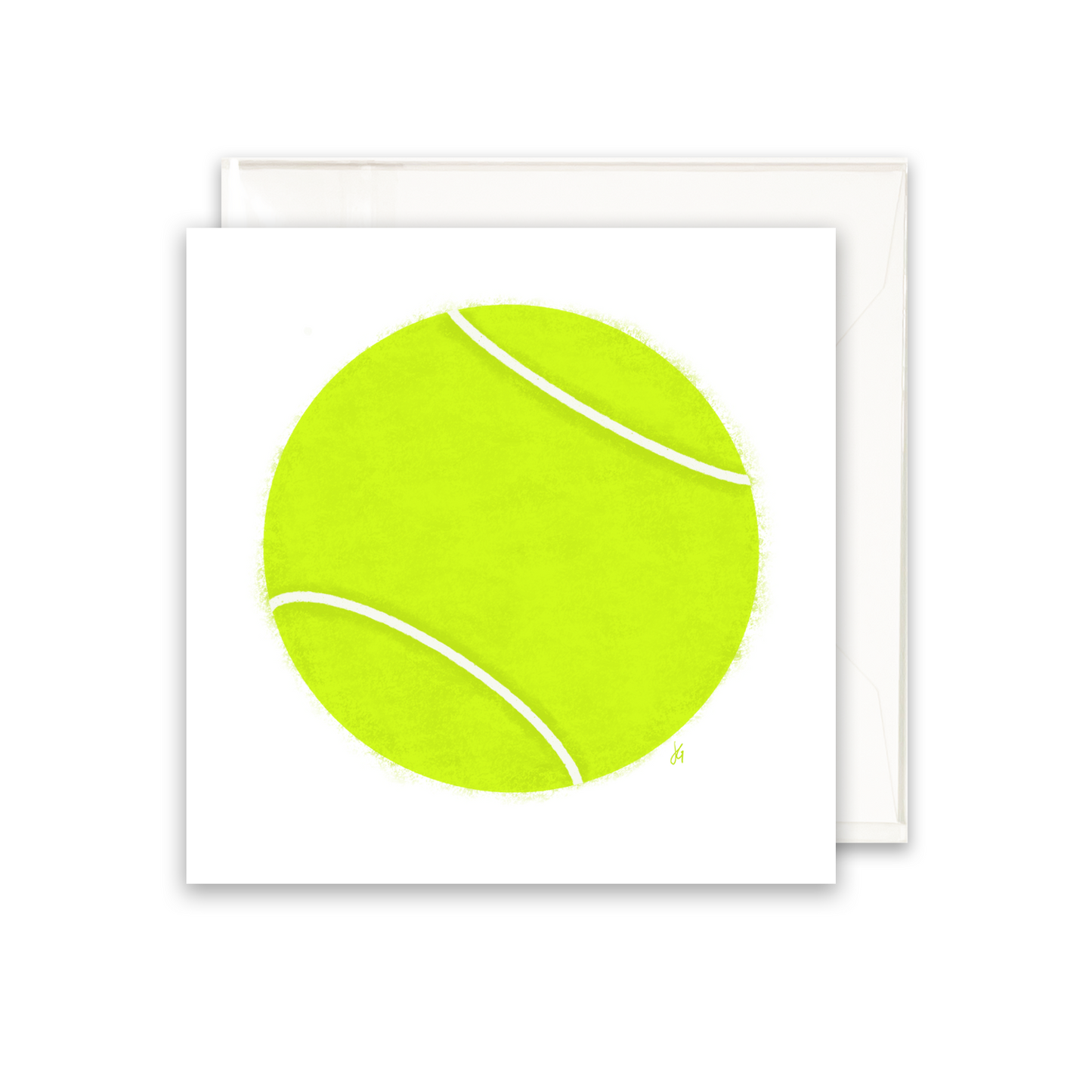 Tennis Ball Mini Enclosure Card - 2.75" x 2.75" Card